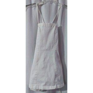 Dollhouse White Denim Dress Size 7 / 8 Mini Spaghetti Straps Length 31"